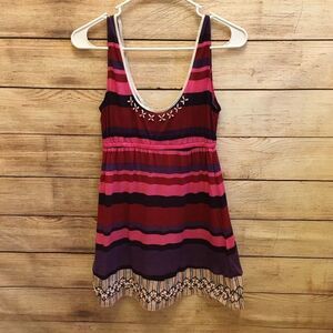 AQUARIUS BOHO BEADED TANK TOP‎